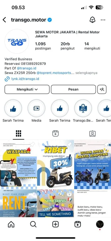 sewamotorjkt - Rental Motor Jakarta 24 Jam